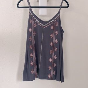Gray tribal pink detailing cami
